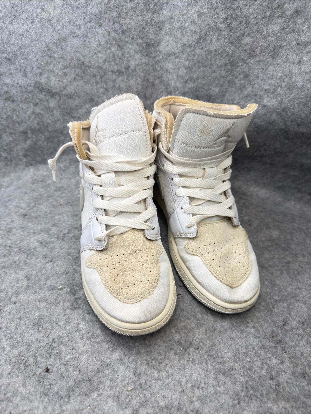 Nike Air Jordan 1 Mid SE Craft Inside Out White Sail GS 5Y FB9142-120